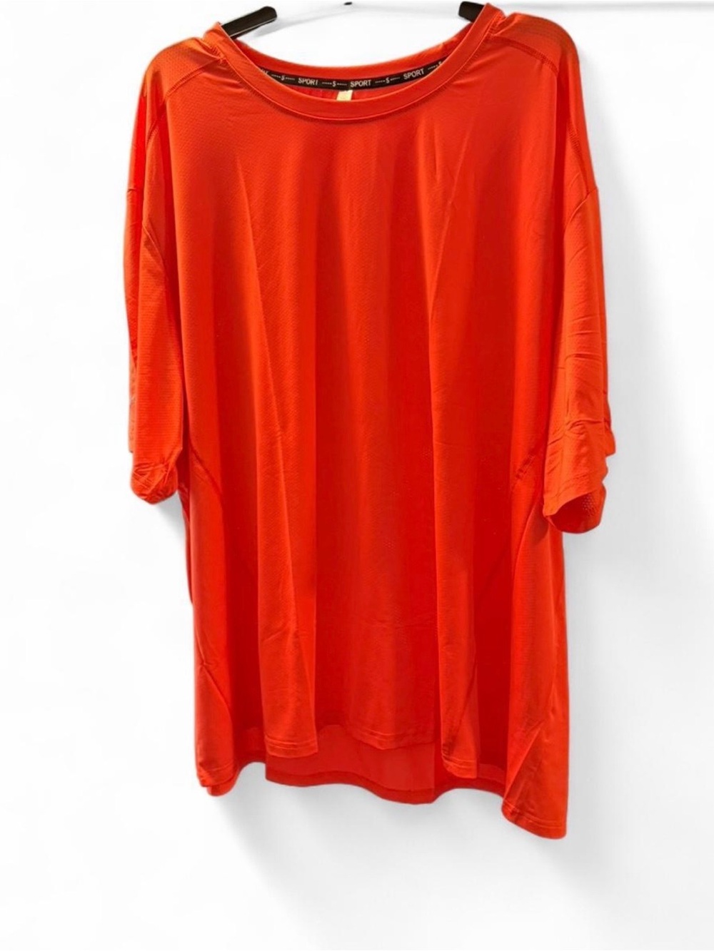 Activewear Short Sleeve Crewneck Tee in Bright Orange